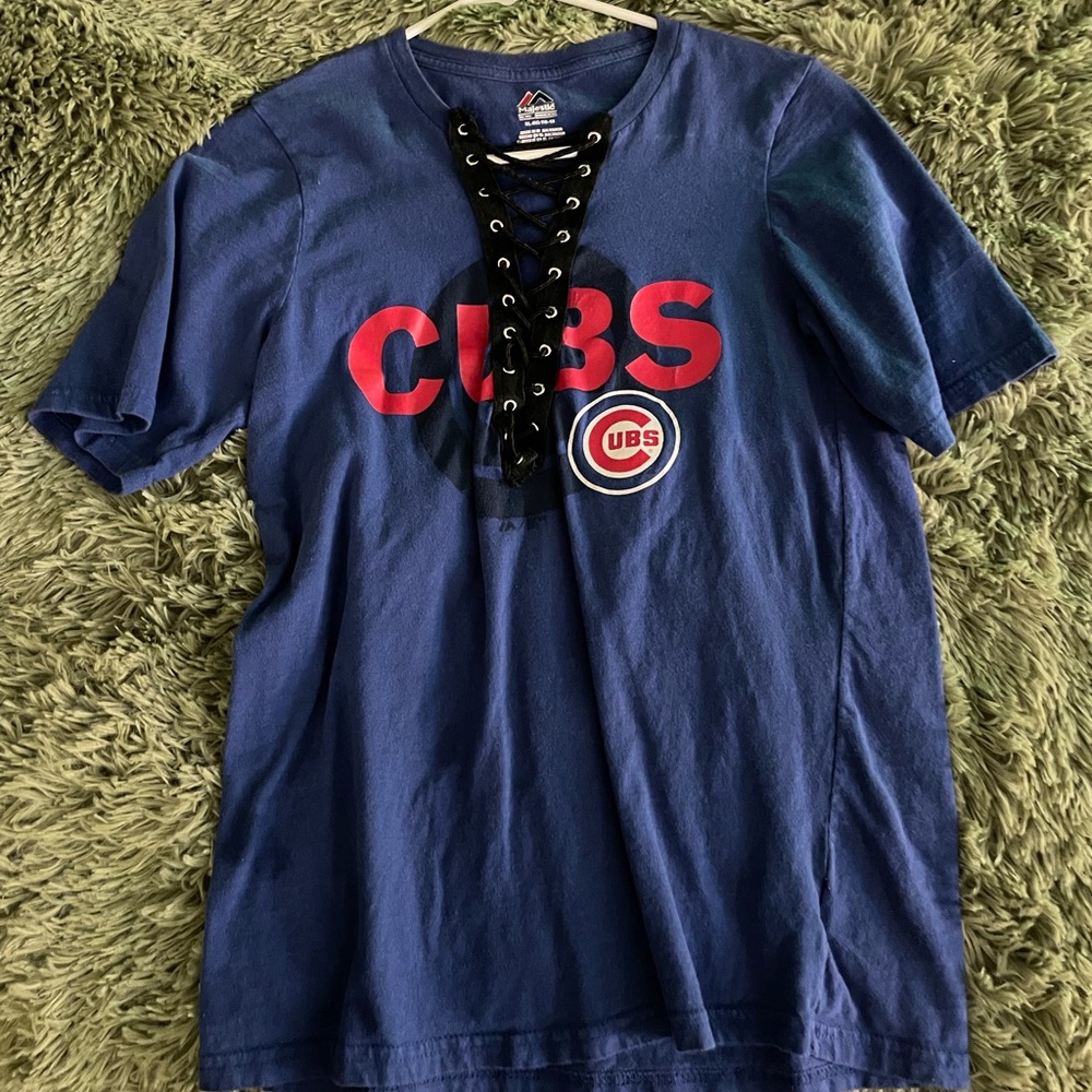 Lace up cubs shirt